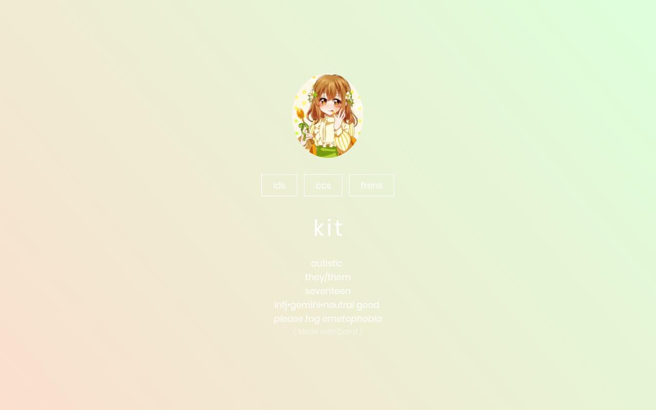 Carrd profile picture for @kit